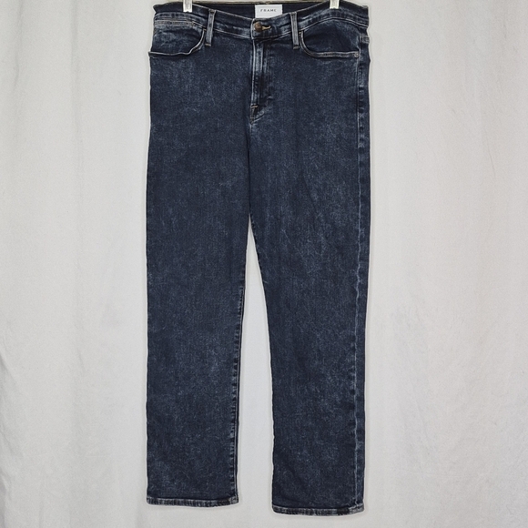 FRAME Le High Straight Leg Jeans - Size 32 / 12 - Picture 3 of 14